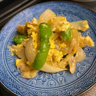 玉ねぎの甘味かたっぷり❣️あり合わせ野菜の卵とじ